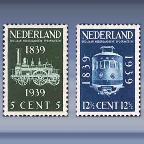 Spoorweg Jubileumzegels (1939)