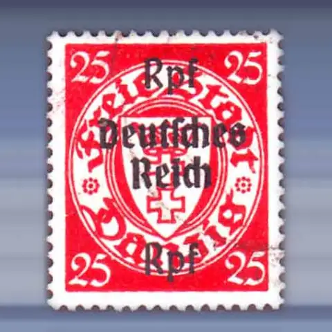 Danzig opdruk Deutsches Reich (1939)