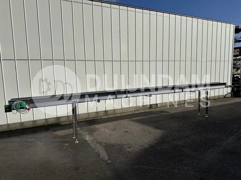 Martin Stolze transportband aluminium 770 cm x  37 cm met zijprofielen van roestvrij staal