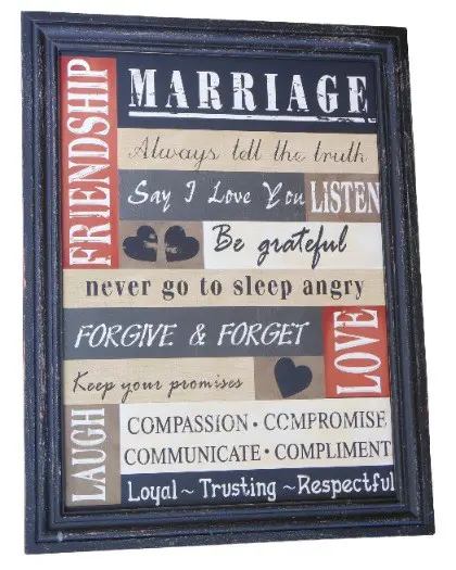Groot tekstbord Marriage