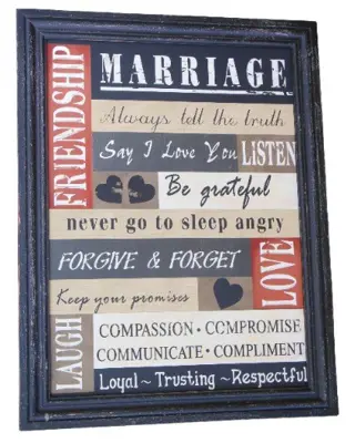 Groot tekstbord Marriage