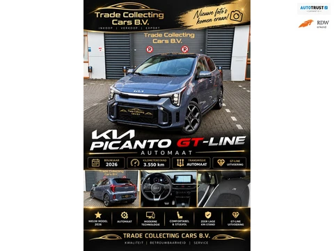 Kia Picanto 1.0 GDi GT-Line 5P. 10 JAAR GARANTIE KEYLESS-AUTOMAAT-ACC-DODE H-STUURVERWARMING-LEDEREN