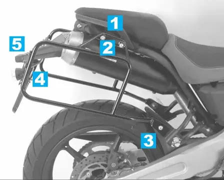 KOFFERBEUGELSET Yamaha MT 03 2005 - 2015