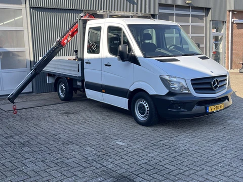 Mercedes-Benz Sprinter 313 2.2 CDI 366 DC Openlaadbak Pick-up Fassi laadkraan Airco Trekhaak 2000kg 