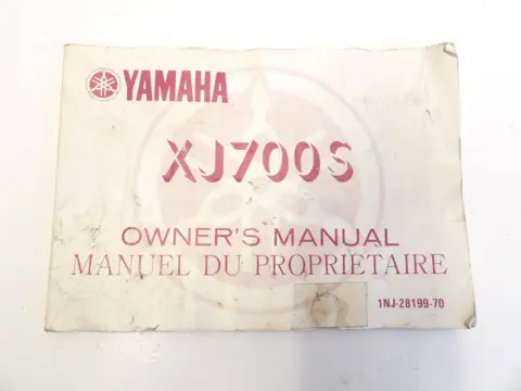 INSTRUCTIEBOEKJE Yamaha XJ 700 1985 - 1990