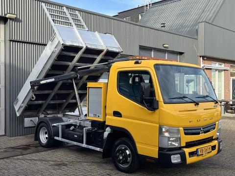 Mitsubishi Canter 3S13 3.0 DI 280 Openlaadbak Kipper Hiab laadkraan Trekhaak 3500kg trekgewicht Gere