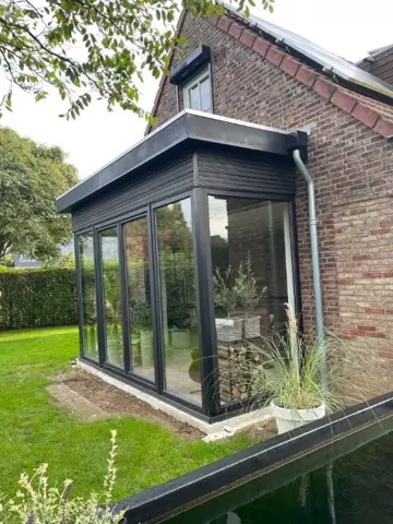 4 delige kantel schuifpuien/ kunststof/zwart/vele kleuren