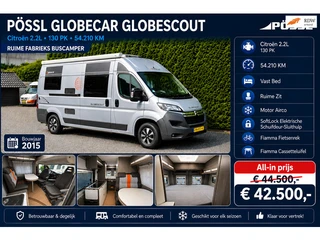 Pössl Globecar Globescout Bus Camper Vast Bed Citroën 130 PK