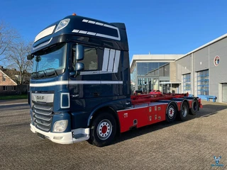 DAF XF106-530 8X2 / AJK HOOKLIFT 25000KG / 9 TON FRONT AXLE / NAVI / ONLY:612482 KM / SSC / AUTOMATI