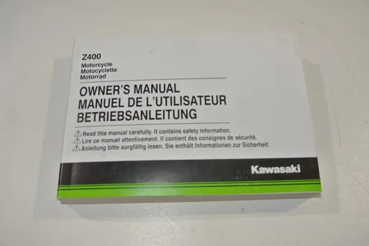 INSTRUCTIEBOEKJE Kawasaki Z 400 1970 - 2012