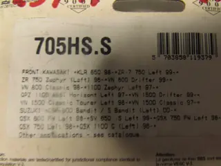 REMBLOKKEN VOOR Kawasaki KLR 650 1987 - 2007