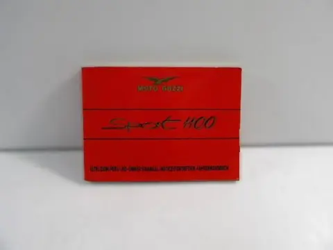 INSTRUCTIEBOEKJE Moto Guzzi 1100 Sport 1994 - 2000