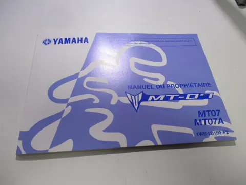 INSTRUCTIEBOEKJE Yamaha MT 07 2014 - 2017