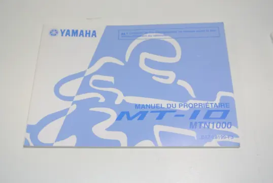 INSTRUCTIEBOEKJE Yamaha MT 10 2016 - 2021