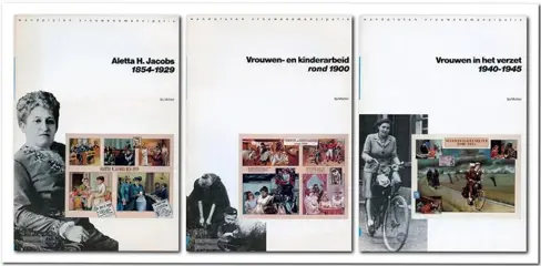 IIja Mottier ~ Wandplaten Vrouwenemancipatie - 3 Delen