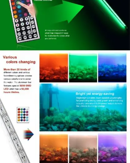 Aquarium , Aquariums verlichting 16 kleuren keuze
