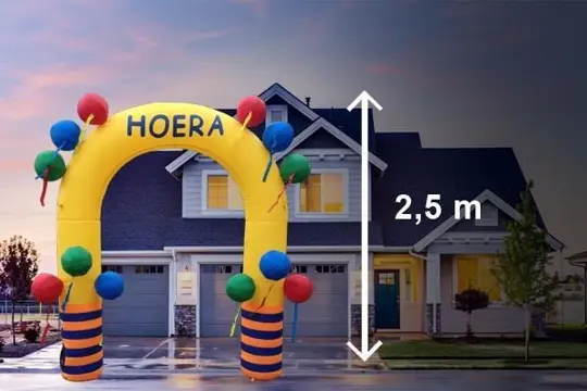 Opblaasbare verjaardagsboog te huur landelijke bezorging mog