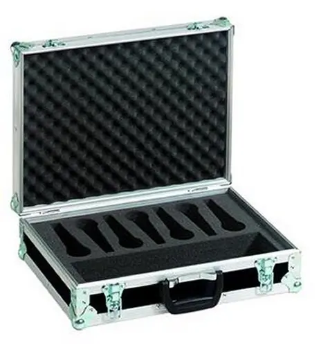 SwMic-7 Flightcase 7 Microfoons + opbergvak