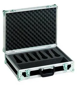 SwMic-7 Flightcase 7 Microfoons + opbergvak