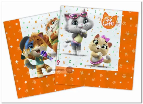 Nickelodeon 44 Cats Servetten - 20 Stuks