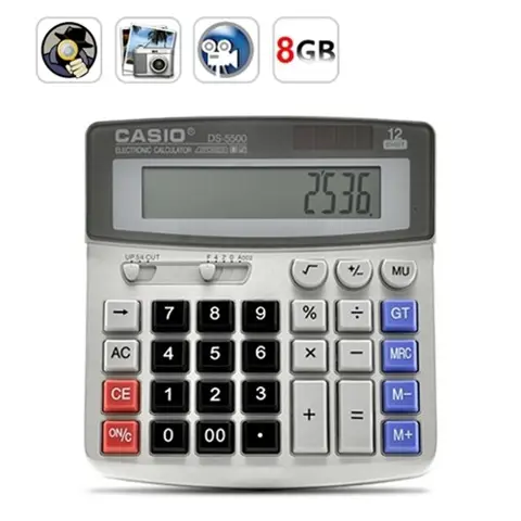 Spy rekenmachine 8GB ,camera , beweging detectie