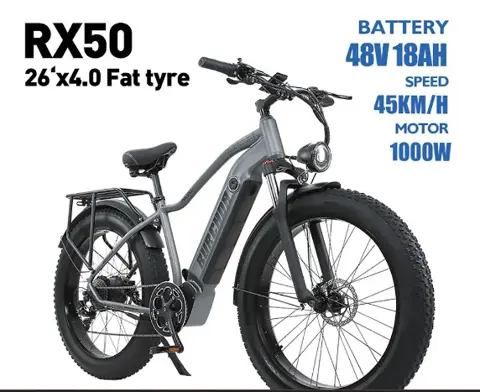 BURCHDA RX50 Electric Bike 26*4.0 Inch Fat Tire 1000W