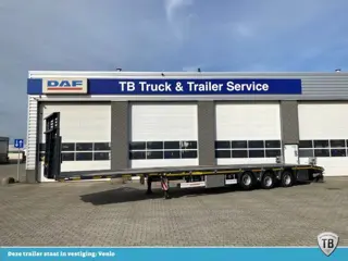 Kässbohrer SPA M3 / 1N - 18 / 27 Heavy Duty uitschuifbare vlakke mega trailer met liftas, rongen en 
