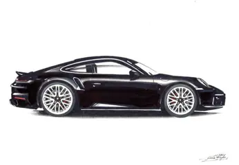 Afbeelding/illustratie - Porsche 911 Turbo - Dessin