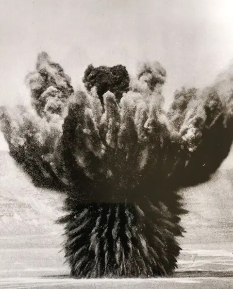 AP Wirephoto - The Most Powerful non-atomic Explosion in