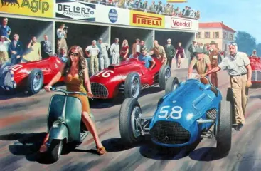 Afbeelding/illustratie - "Gina al Gran Premio di Monza"1950