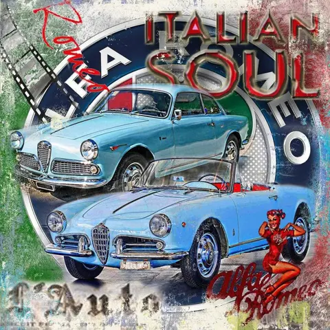 Afbeelding/illustratie - Luc Best Giclée-Print "Alfa Romeo