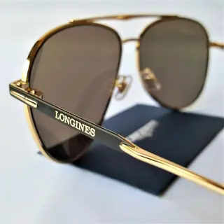 Other brand - Longines ® Gold Aviator - ZEISS Lenses - New