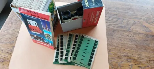 Bruguière Lot89 stereokaarten (o.a. naakstudies)-3-D kijker-Catalogus