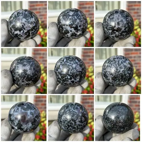 Fine Gabbro Merlinite sphere set - 5.6×6.24×19.6 cm - 3080