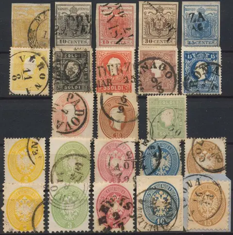 Italiaanse oude staten - Lombardije Venetië 1850/1864 - Issue I–V, complete