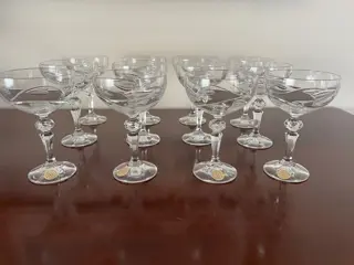 Champagne glas (12) - Kristal - Boemia
