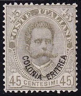 Italiaans Eritrea 1895 - Umberto I, 45 cents with very good centring. - sassone 18
