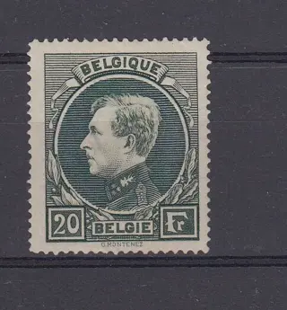 België 1930 - Montenez - OBP : 290A grijsgroen met goede centrage