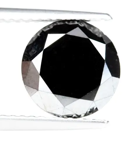 Diamant - 2.86 ct - Fancy Black treated colour - *NO