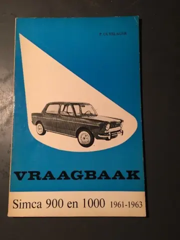 Vraagbaak Simca 900 _ 1000 1961 / 1963