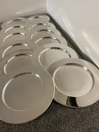 Bord(en) (12) - Verzilverd