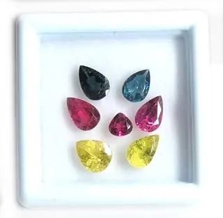 7 pcsToermalijn - geen minimumprijs - 2.96 ct