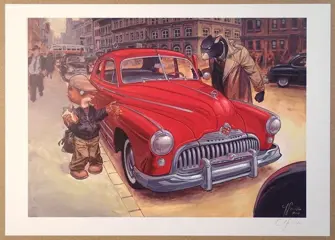 Guarnido, Juanjo - Estampe - Blacksad et la Buick - Signé - (2017)