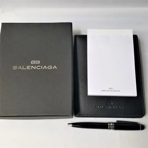 Balenciaga - Leather wallet, pen and notebook - Rare