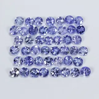 45 pcs- Geen reserve - Tanzaniet - 5.51 ct