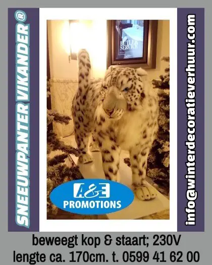 Sneeuw luipaard hakan verhuur wintersprookje aankleding