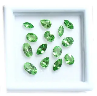 14 pcsMunt Granaat (Tsavoriet) - 2.12 ct