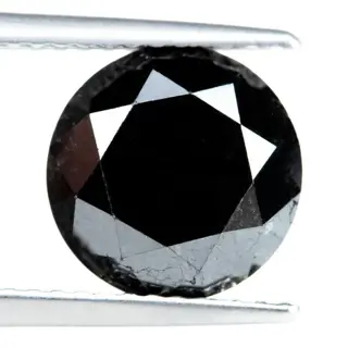 Diamant - 3.75 ct - Fancy Black treated colour - *NO
