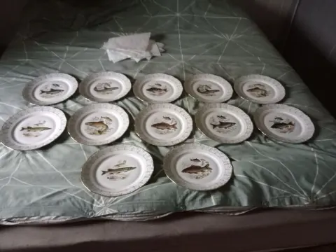 FD Chauvigny - Dinerborden (12) - Art Deco - Porselein