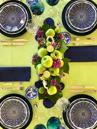 Premium canvas tafelkleed, intense kleur, ruime tafels.